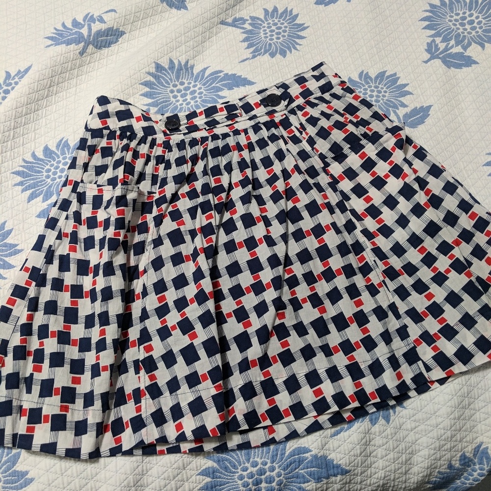 Printed A-Line Skirt